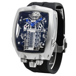 Stock Available Rectangle Fashion Sport Watch Stainless Steel Case Silicone Strap Mechanical Watches