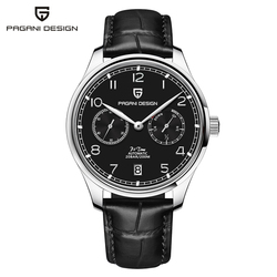 PAGANI DESIGN 1722 Men's Pilot Watch Power Reserve Automatic Mechanical Watches Sapphire Glass Full 