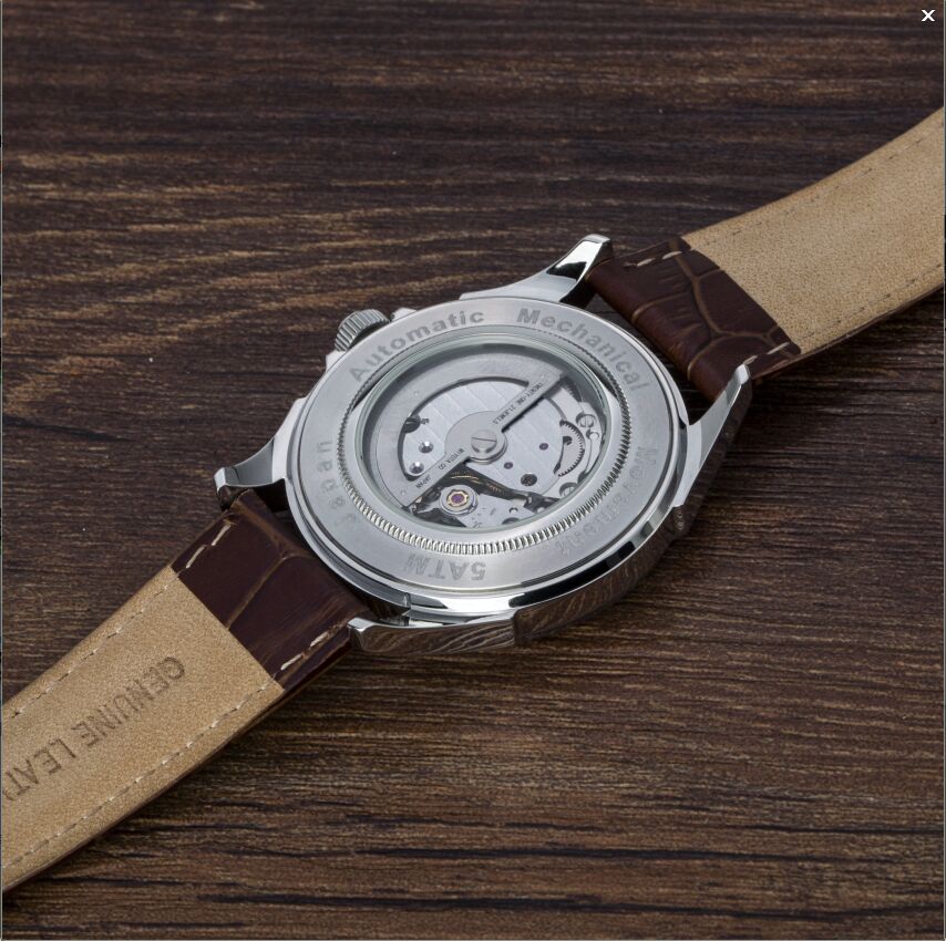 Leather strap MIYOTA movement custom mechanical luxury watch