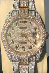 Iced out watch bust down Luxury Day just CZ bling bling 316 Waterproof super swiss Automatic Mechani