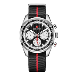 RED STAR Men's 24 Hour Three Eye Chronograph Watch Seagull 1963 ST1903 Movement Sapphire Glass Mecha