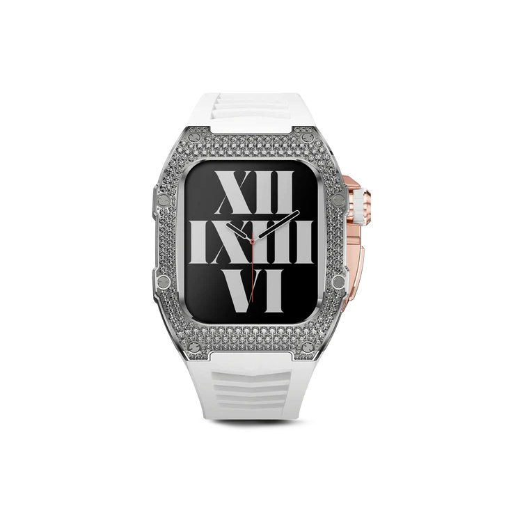 Custom logo protective watches cover high shiny stainless steel large waterproof watch case for appl