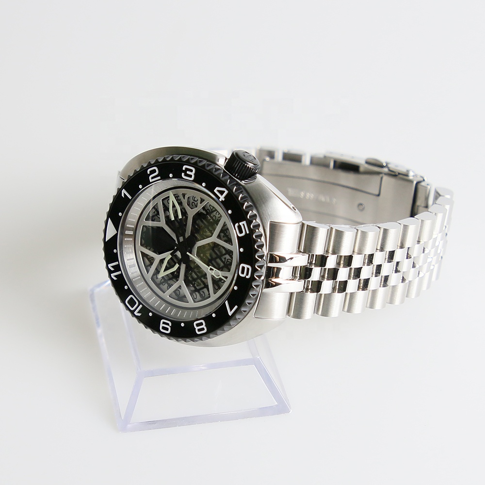 Top Quality 20ATM  NH35A  Automatic Movement  Skeleton Dial Sapphire Glass Turtle Men's Watch