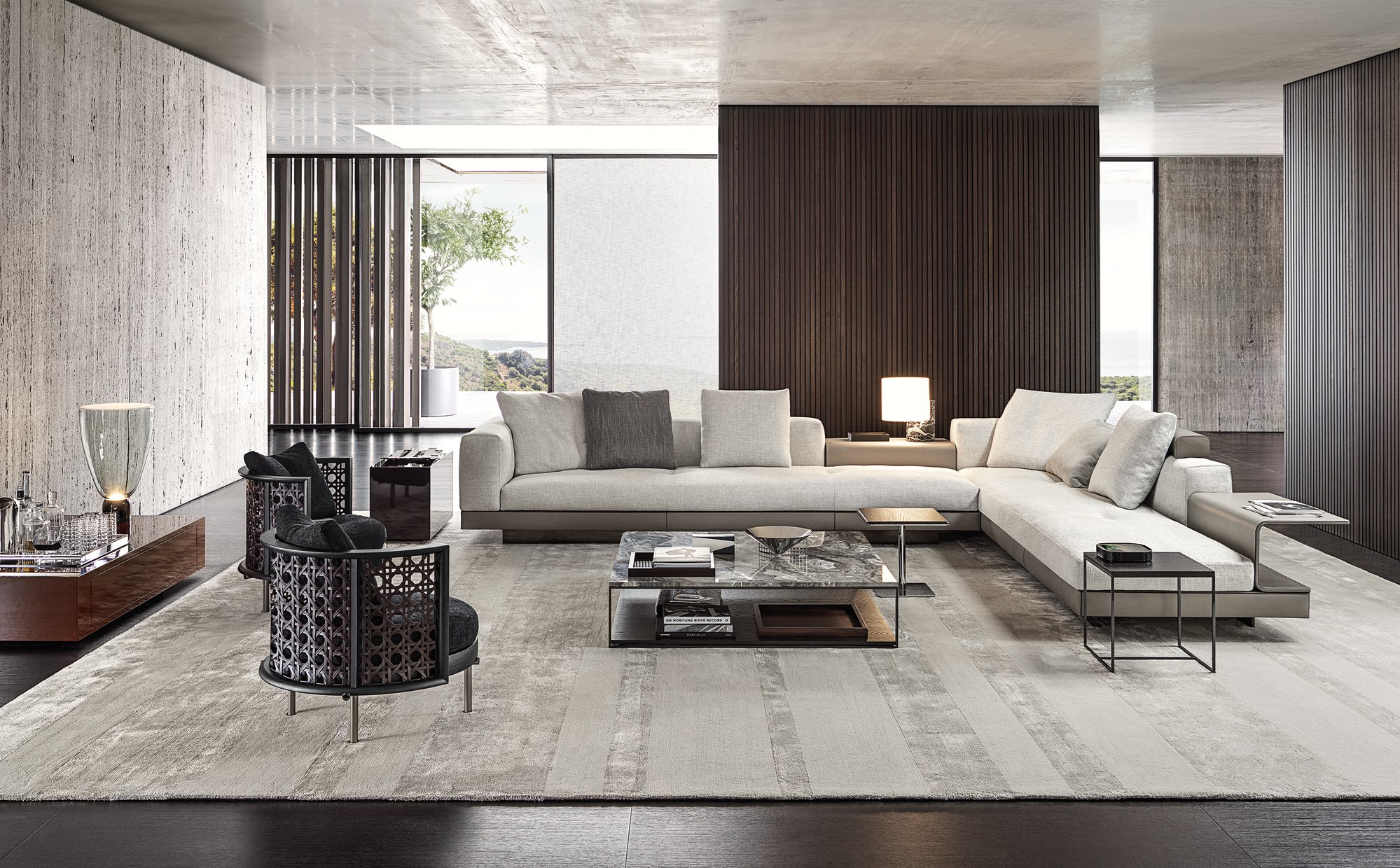 Luxury elegant design stainless steel living room 