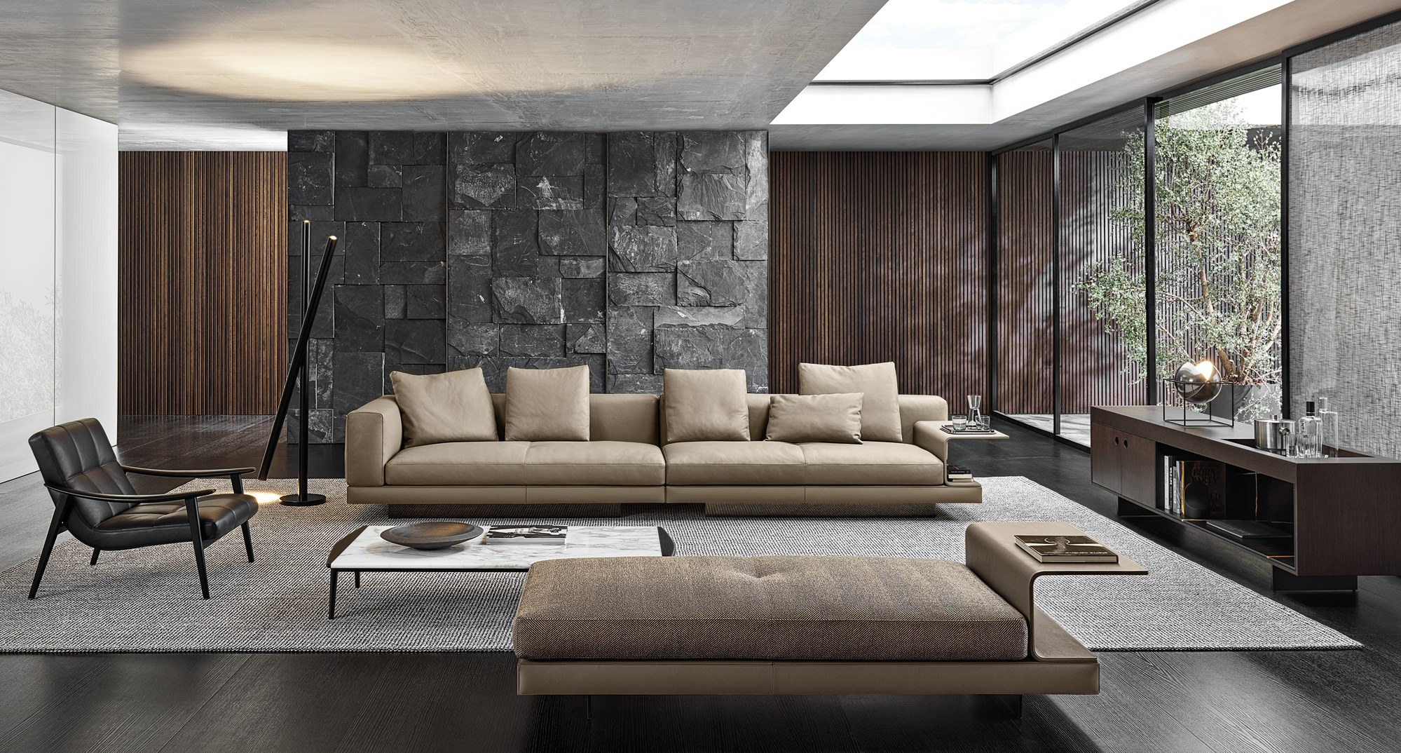 Luxury elegant design stainless steel living room 