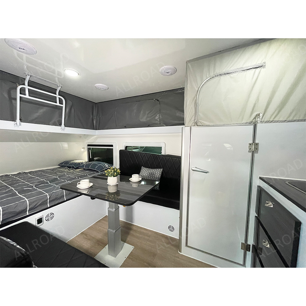 Australian standard aluminum alloy 14 FT hybrid caravan offroad travel trailer pop top camper traile