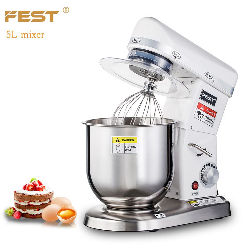 FEST Electric Beater for Cakes 5L home appliances kitchen Dough Mixer Machine Meat Grinder Spiral Mi