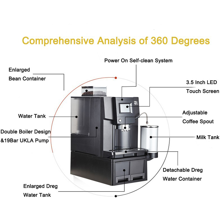 Hot Sale Electrical Appliances Home Office Automatic Espresso Coffee Maker Machine
