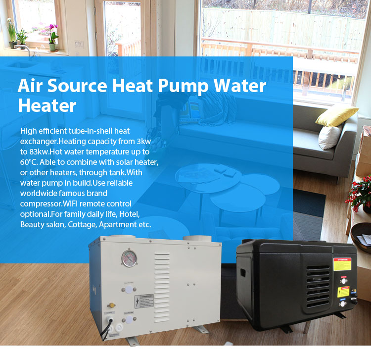 Bathroom Shower Air Energy Mini Domestic Hot Water Heater Heat Pump 3kw High Quality Home Electric O