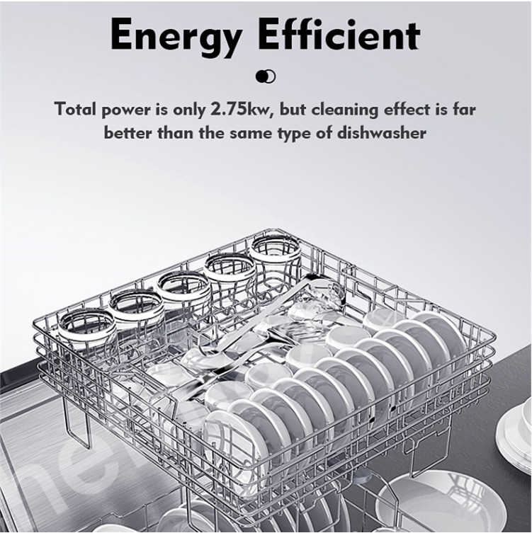 Chefmax Built in Dishwasher Small Mini Dish Washer Stainless Steel Commercial Kitchen Free Spare Par