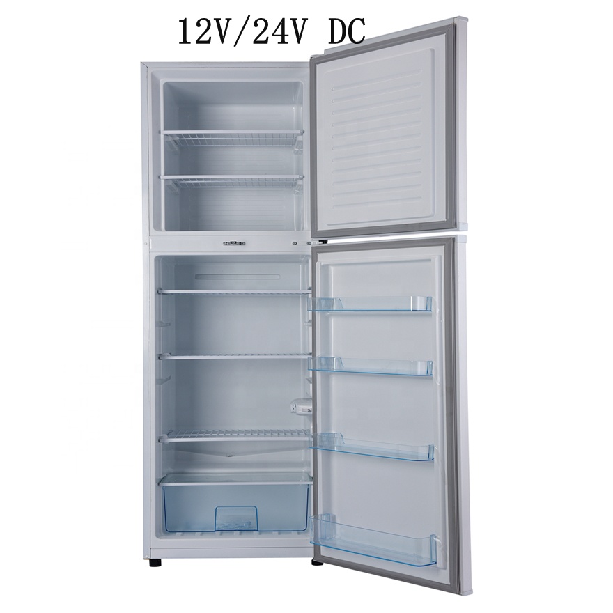 customization 200L CFC free high reliability 2doors solar fridge refrigerators home appliance top fr
