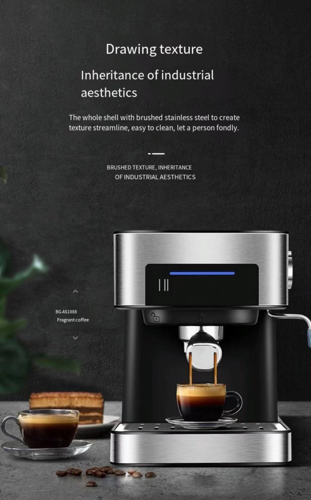 Home Italian coffee machine intelligent multifunctional small household appliances steam milk bubble