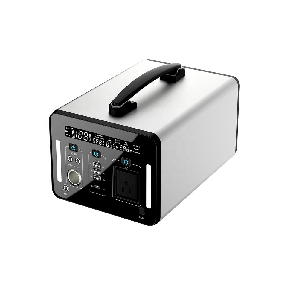 LONGTIME 1000W Rechargeable Portable Solar Energy Storage Lithium Battery Power Station