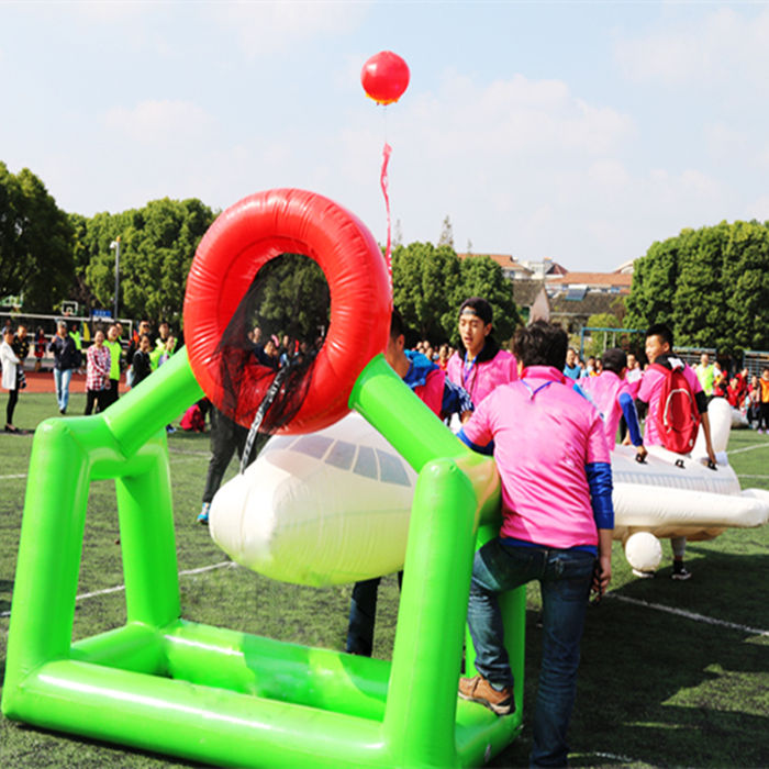 Professional factory offer inflatable plane game inflatable sports game team building game for kids 