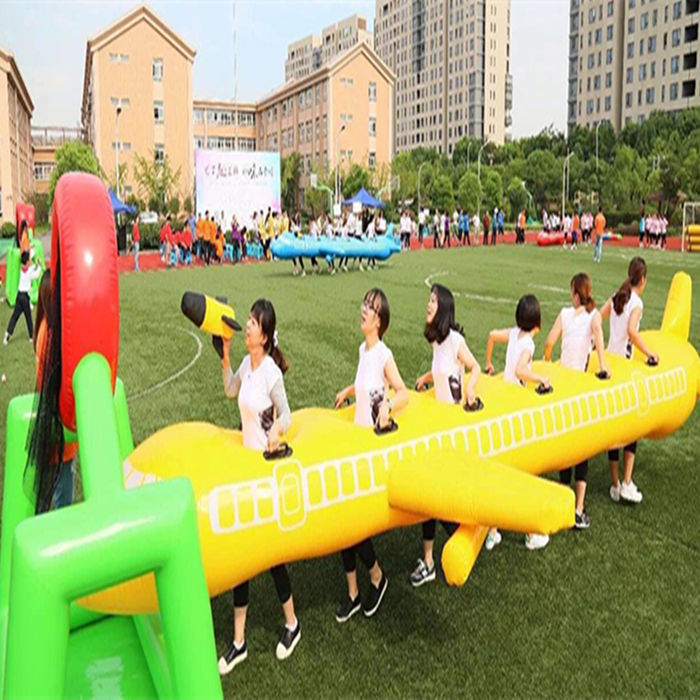 Professional factory offer inflatable plane game inflatable sports game team building game for kids 
