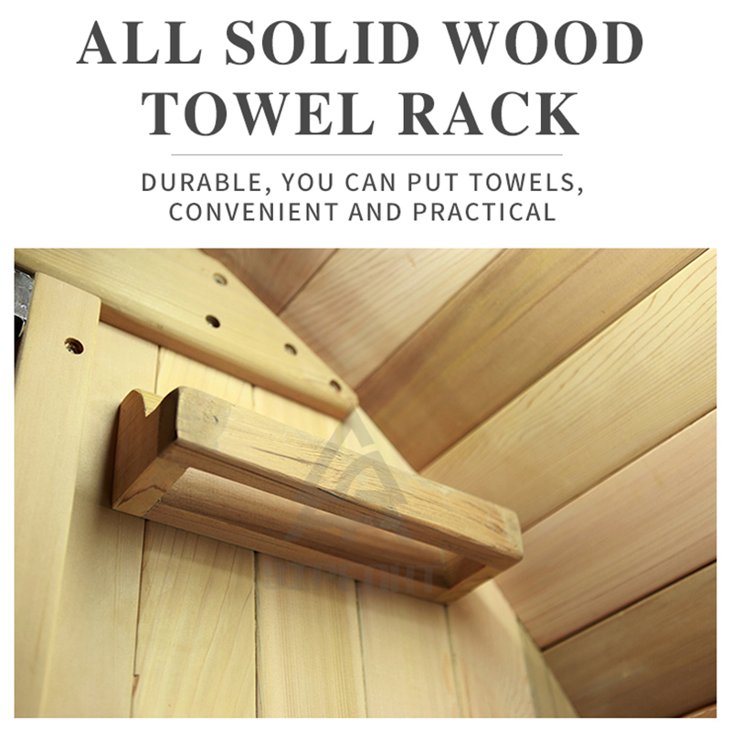 Canadian Hemlock Square Sauna Outdoor Room Sauna Bucket Sauna Steam