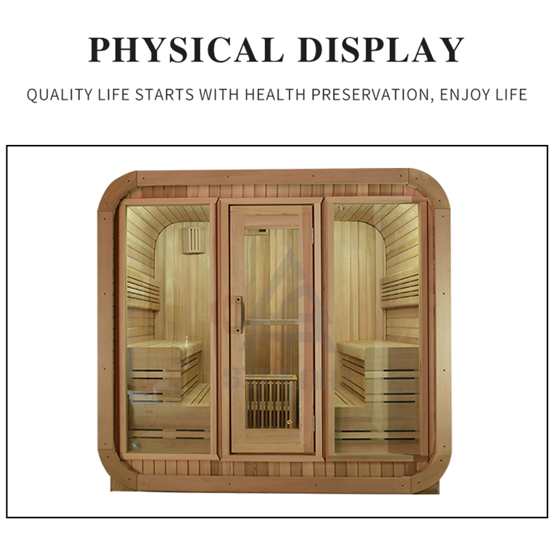 Canadian Hemlock Square Sauna Outdoor Room Sauna Bucket Sauna Steam