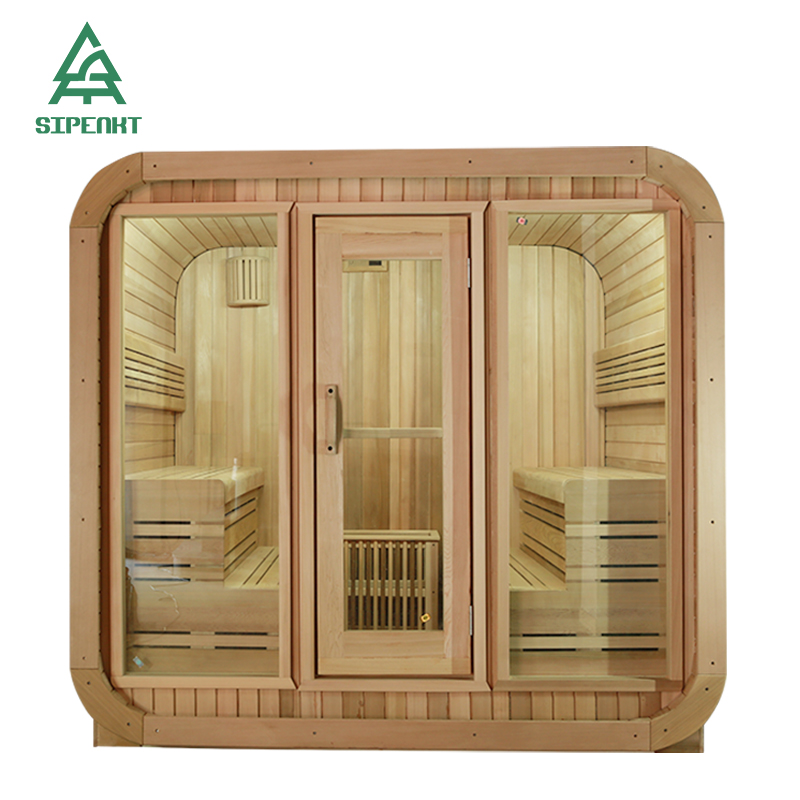 Canadian Hemlock Square Sauna Outdoor Room Sauna Bucket Sauna Steam