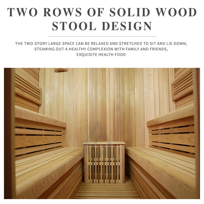 Canadian Hemlock Square Sauna Outdoor Room Sauna Bucket Sauna Steam
