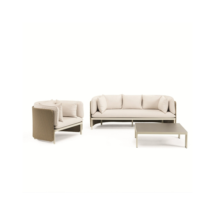 Modern Design Practical Hotel Villa Rope Woven Garden Patio Sofa Set Luxury Outdoor Furniture