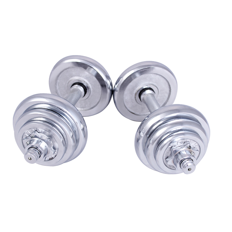 Factory Supply Dumbbell Commercial Gym Equipment Silver Sport Dumbbell