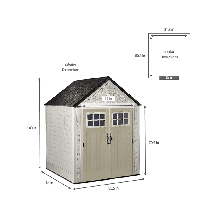 Resin Weather Resistant Storage Shed, Bike Shed, Lawn Mover Storage