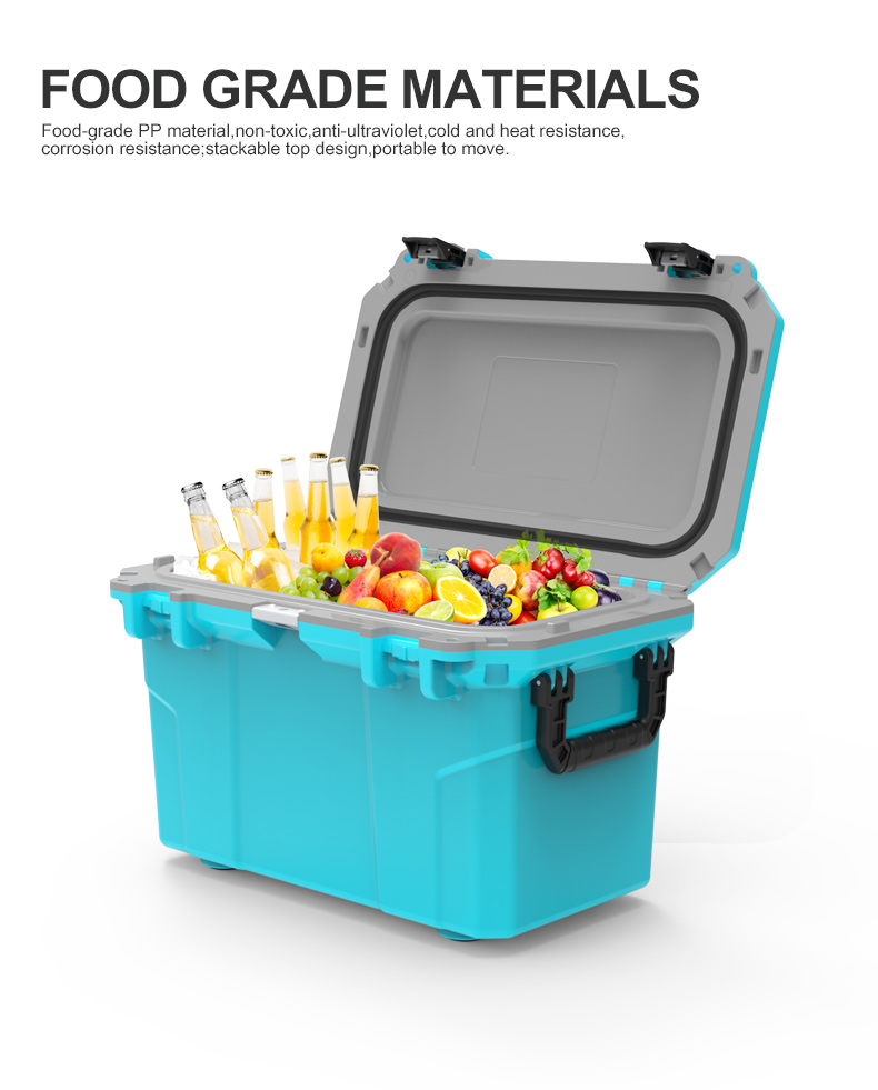 Factory Price OEM Outdoor Fishing Cooler 16 30QT with wheels cooler box for camping mountain and spo