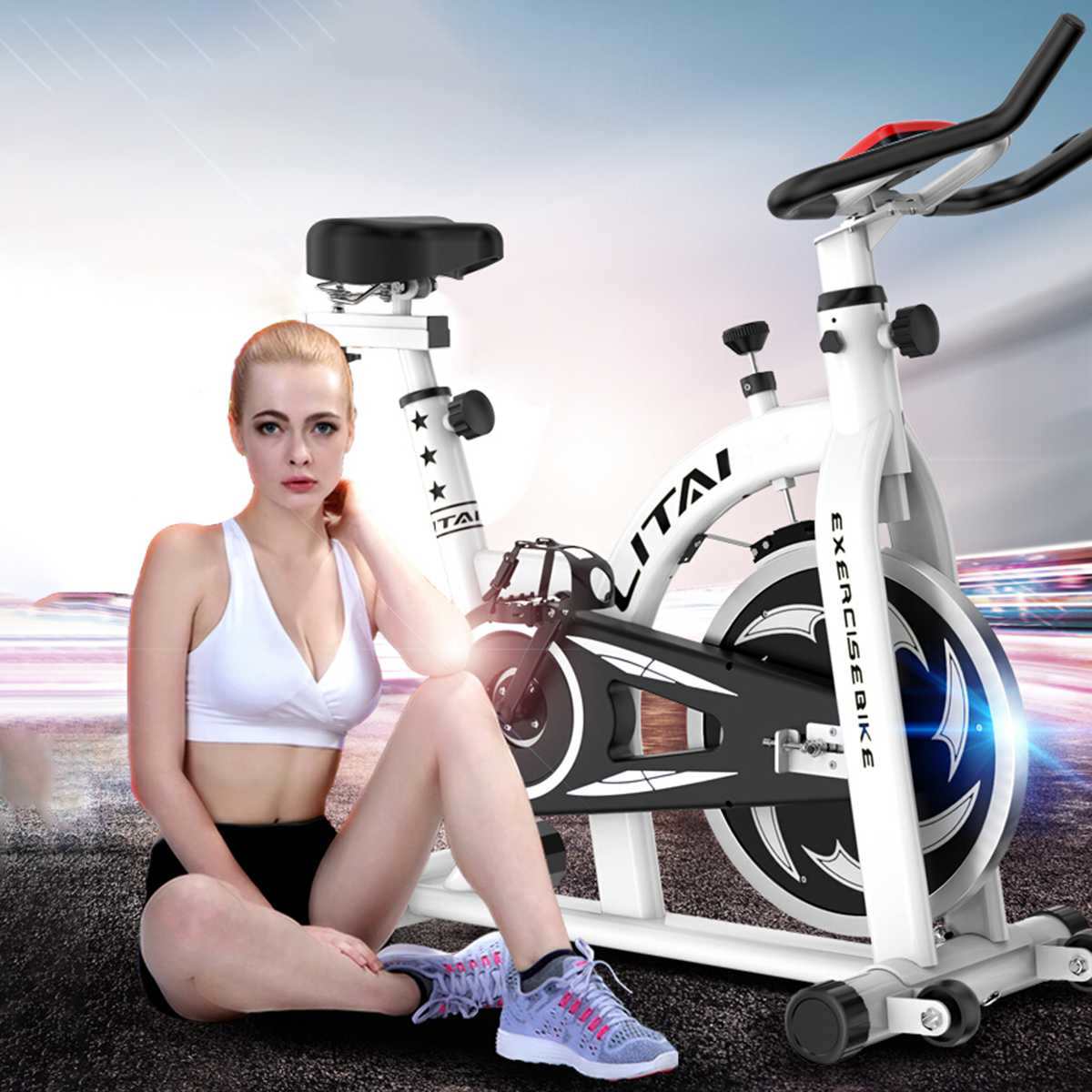 Sports Shoes Intelligent Exercise Bike Indoor Cycling Home Cardio Weight Loss Machine Fitness Gym Tr