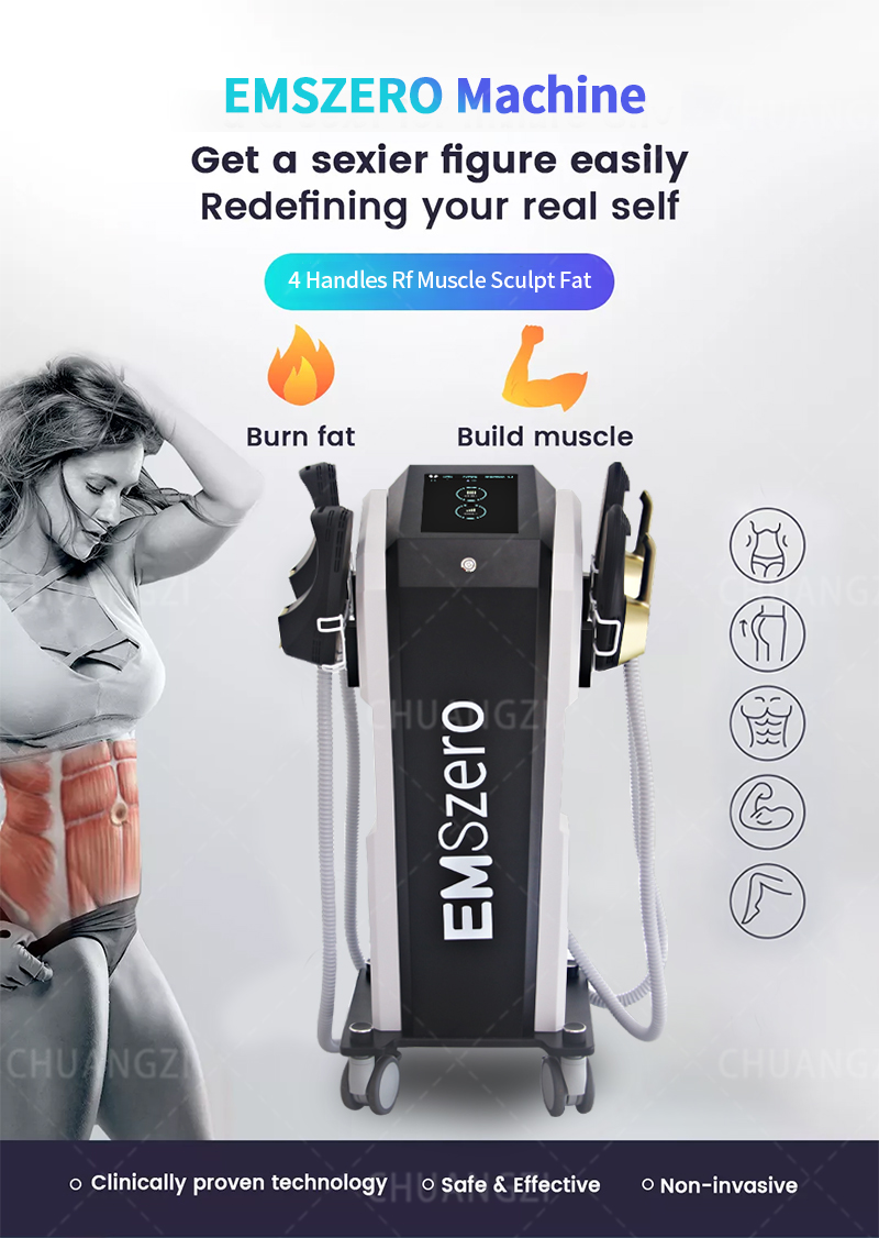DLS-emslim fat rejection machine 13 Tesla 5 handle RF Emszero weight loss portable electromagnetic w