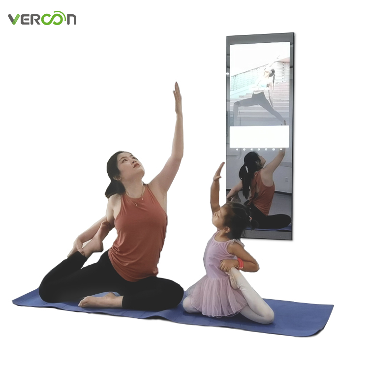 Factory direct android system 32 inch gym smart mirror workout mirrors for sport health management f