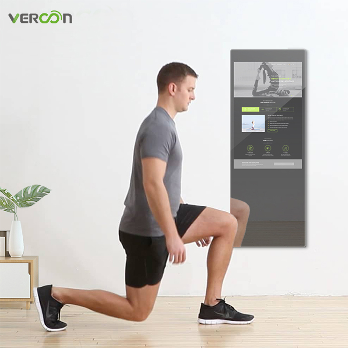Factory direct android system 32 inch gym smart mirror workout mirrors for sport health management f