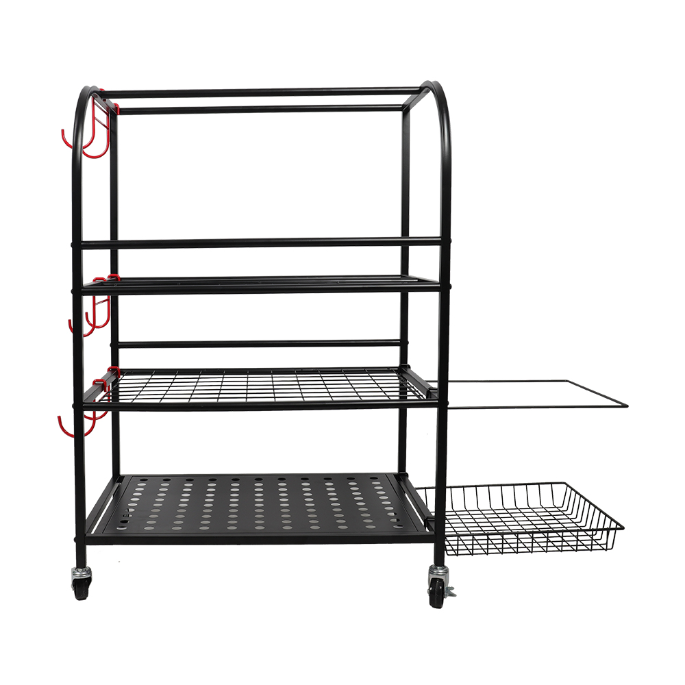 Metal floor free standing multi-functional sports storage holders display racks sports ball organize