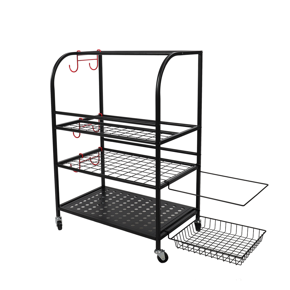 Metal floor free standing multi-functional sports storage holders display racks sports ball organize