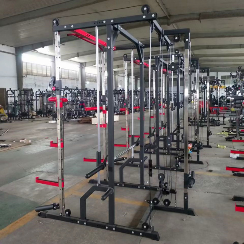 Factory Gym Fitness Equipment Heavy Duty Free Weights Multifunction Adjustable Power Cage Squat Rack