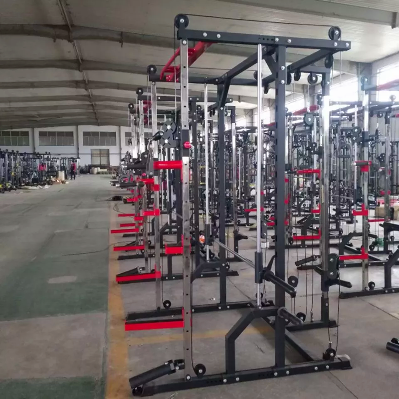 Factory Gym Fitness Equipment Heavy Duty Free Weights Multifunction Adjustable Power Cage Squat Rack