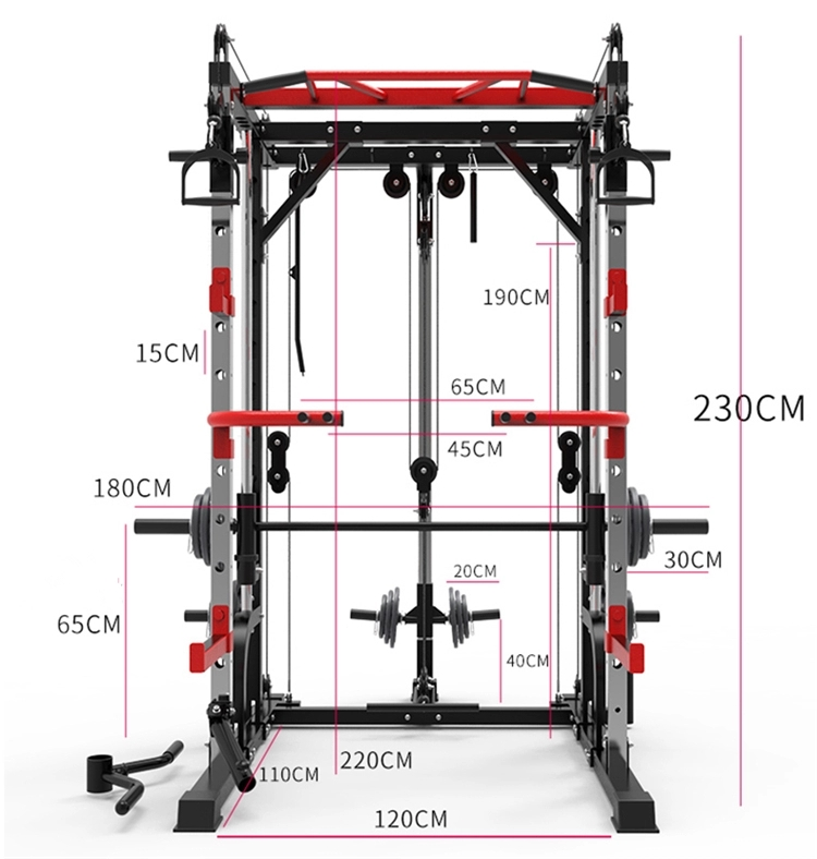 Factory Gym Fitness Equipment Heavy Duty Free Weights Multifunction Adjustable Power Cage Squat Rack