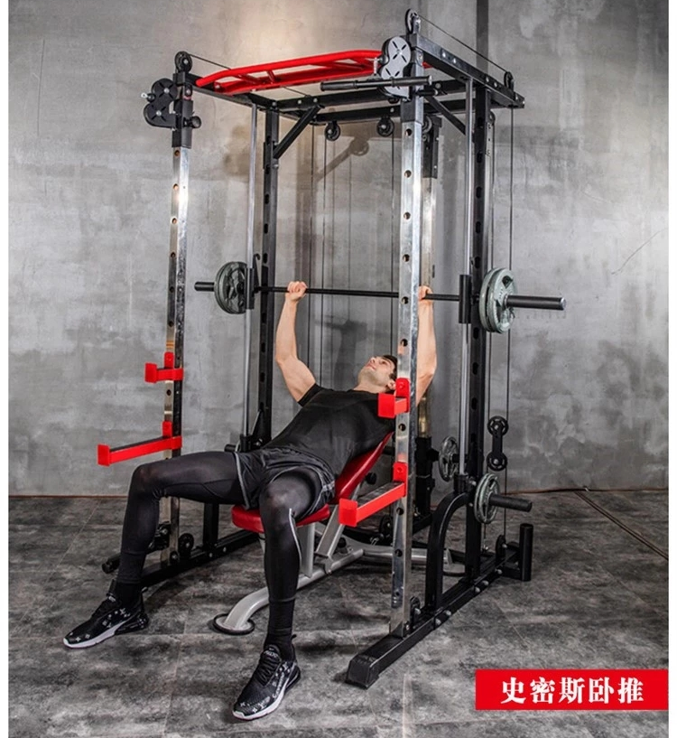 Factory Gym Fitness Equipment Heavy Duty Free Weights Multifunction Adjustable Power Cage Squat Rack