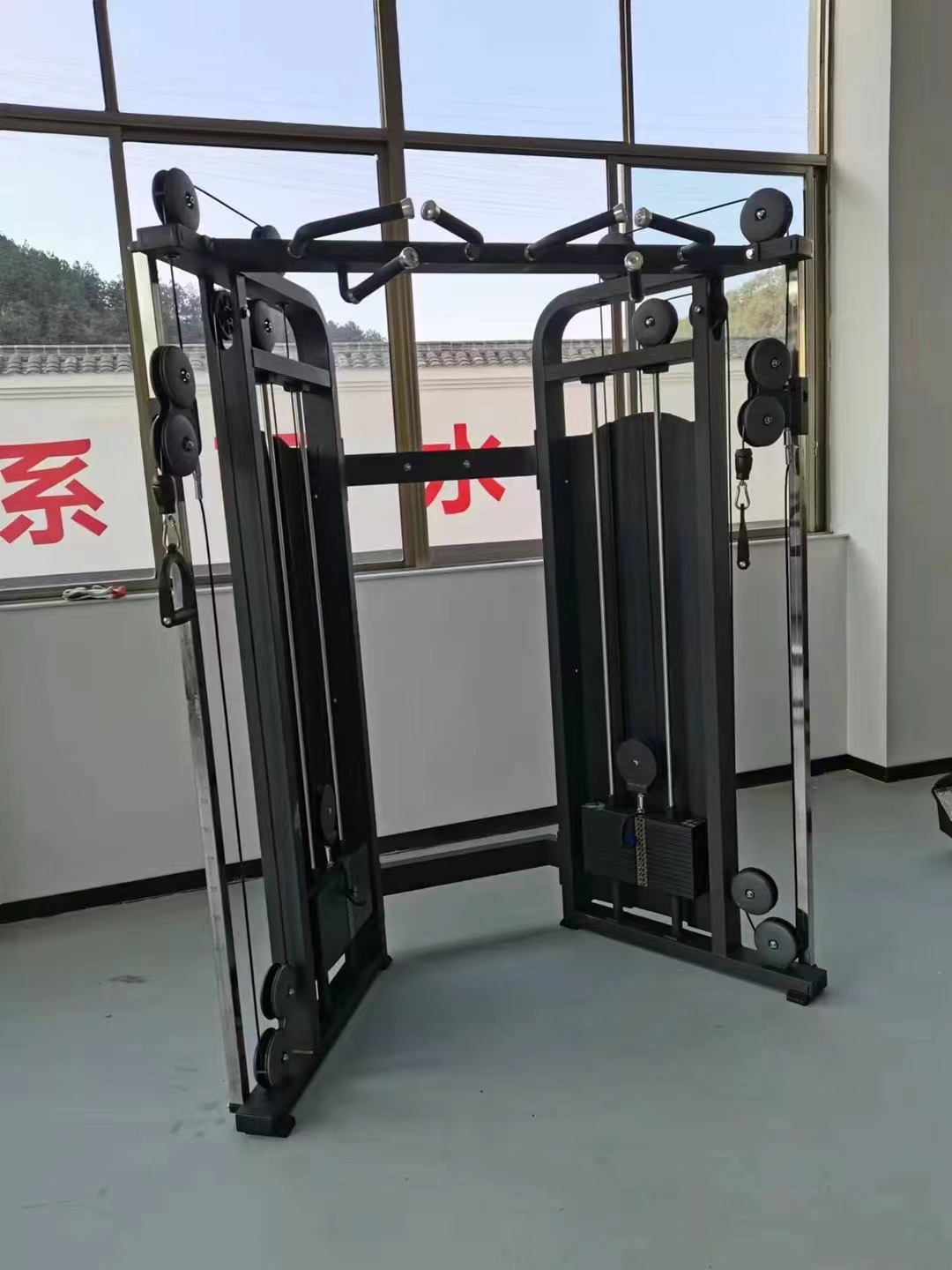 Smith machine multi function gym adjustable cable gym with triceps/chinning/lat/row squat rack