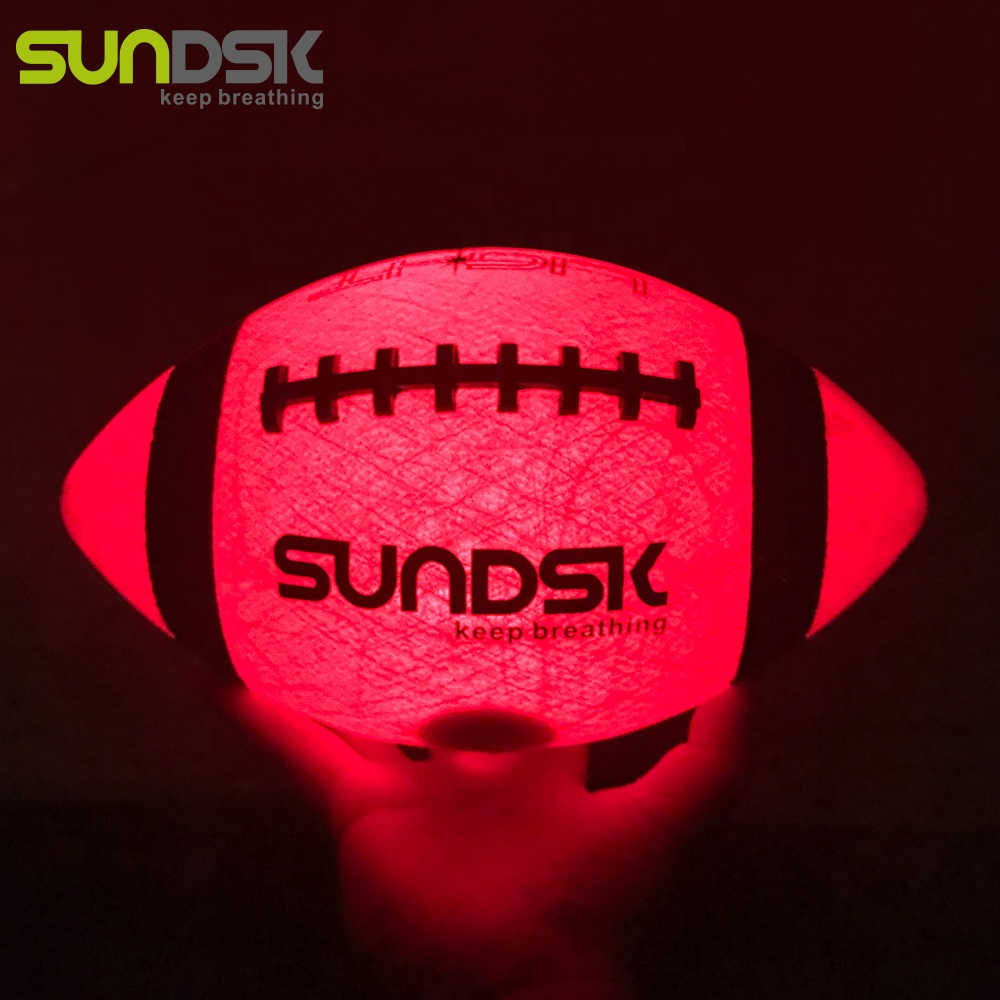 custom american football black leather football
