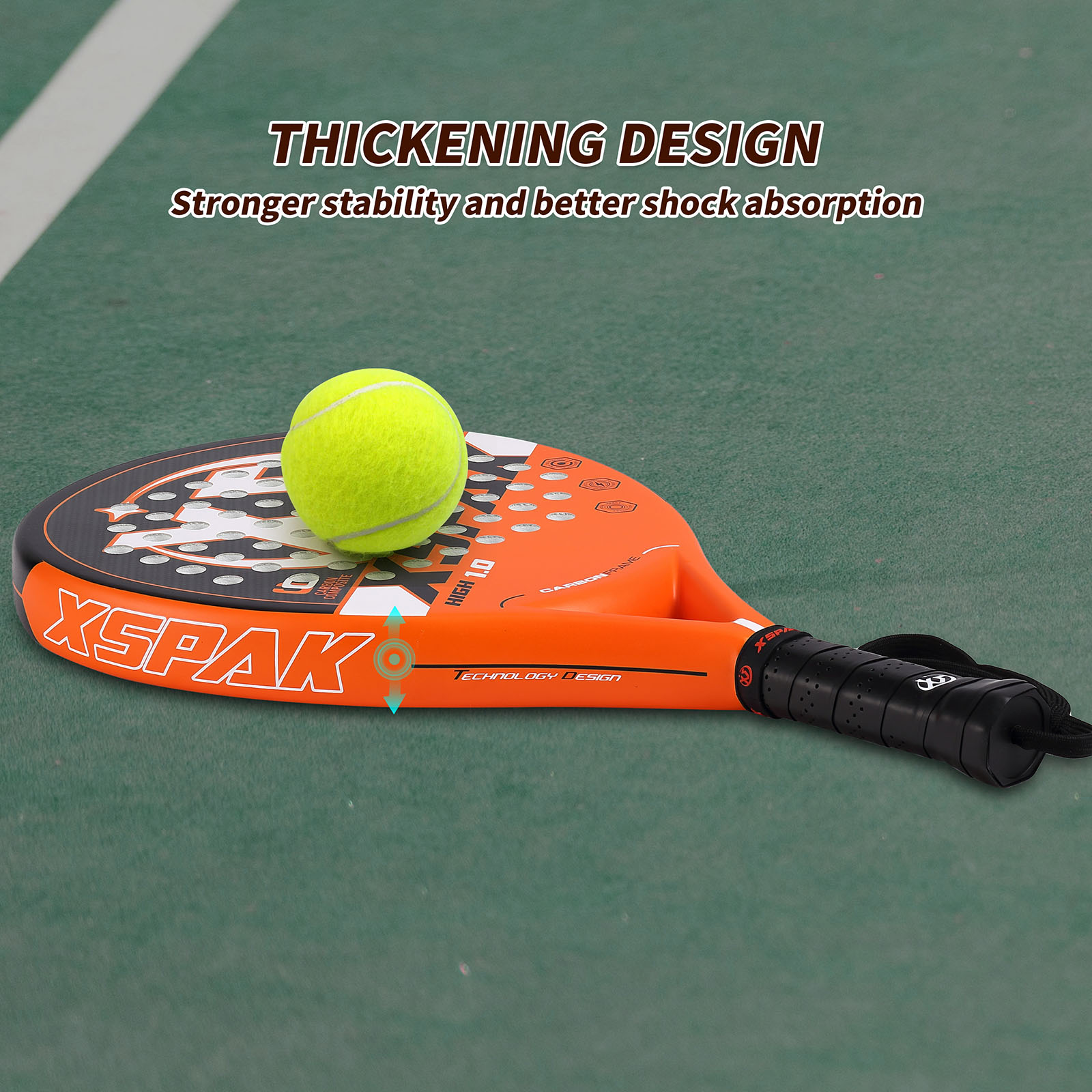 Padel Drop Shot 18k Professional Beach Tennis Racket for Outdoor Sports