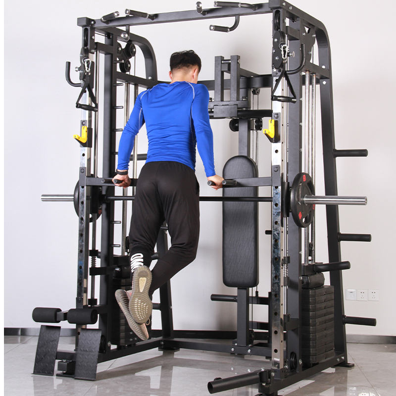 Fitness equipment Multi Function smith machine home gym squat rack with Weight Stack
