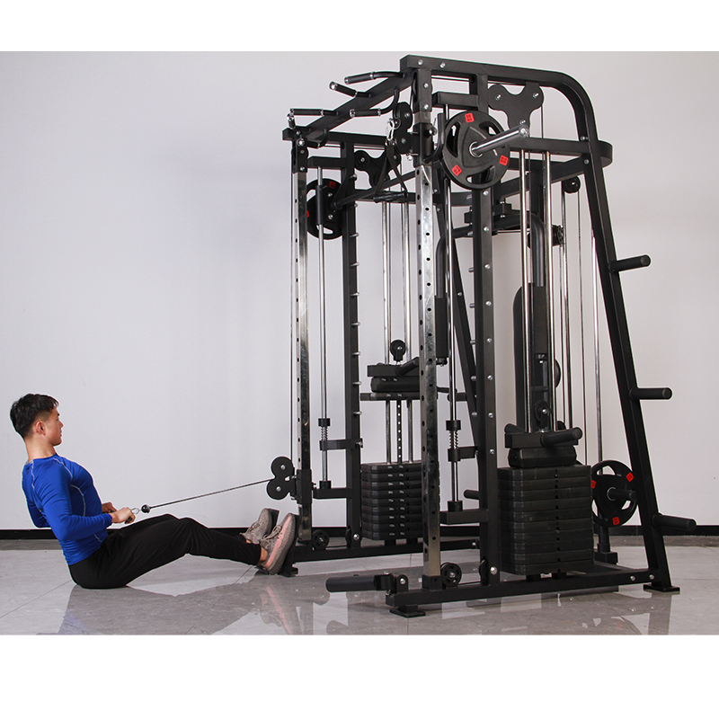 Fitness equipment Multi Function smith machine home gym squat rack with Weight Stack