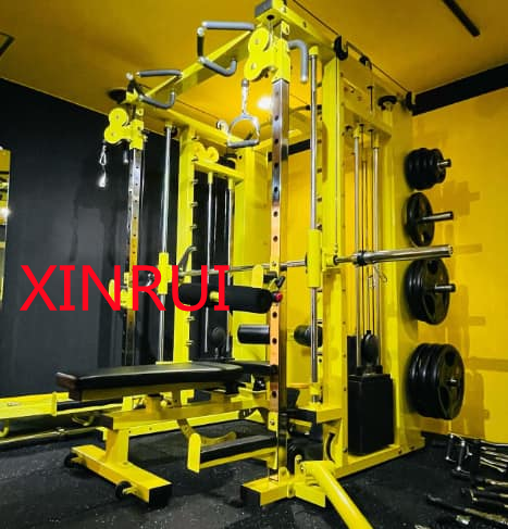 commercial Gym Equipment 4 in 1 Multi Functional 3d Smith Machine Trainer Power Rack with Cable Cros