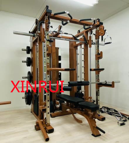 commercial Gym Equipment 4 in 1 Multi Functional 3d Smith Machine Trainer Power Rack with Cable Cros