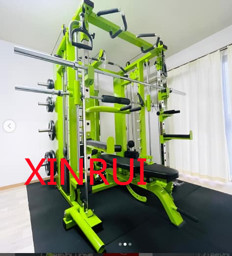 commercial Gym Equipment 4 in 1 Multi Functional 3d Smith Machine Trainer Power Rack with Cable Cros