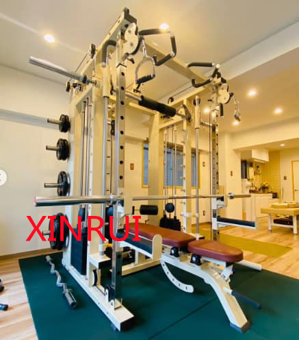 commercial Gym Equipment 4 in 1 Multi Functional 3d Smith Machine Trainer Power Rack with Cable Cros