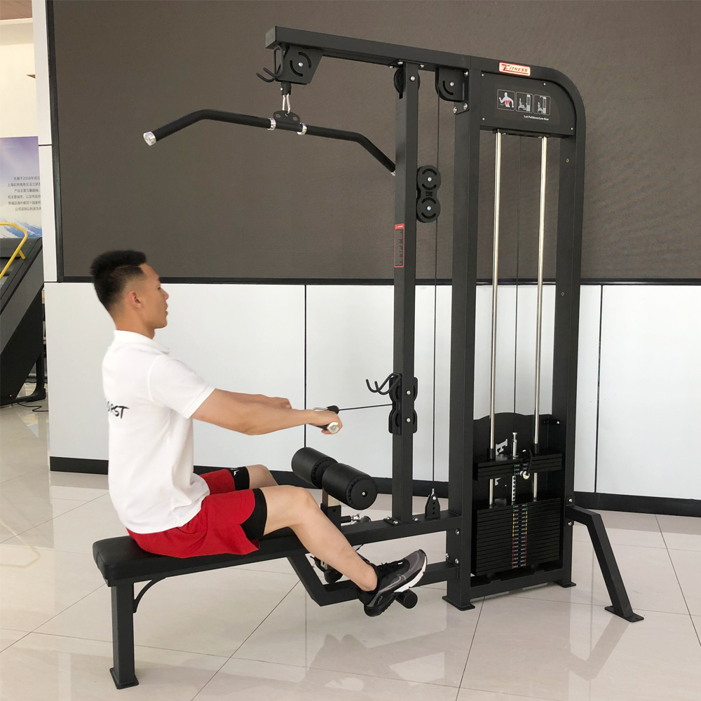 Popular Sports Gym Equipment Pin Loaded Dual Function Lat Pulldown And Low Row Machine