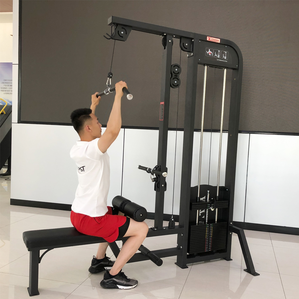 Popular Sports Gym Equipment Pin Loaded Dual Function Lat Pulldown And Low Row Machine