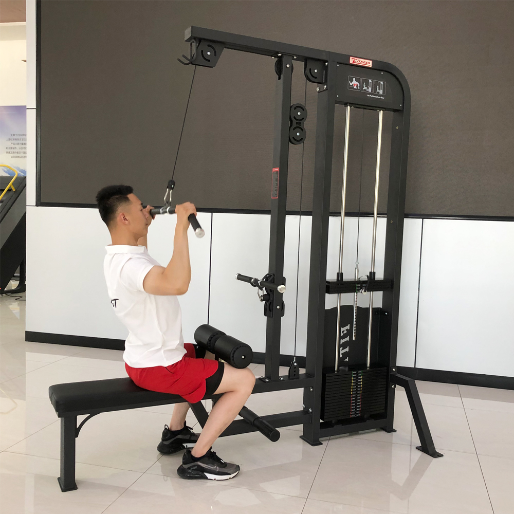 Popular Sports Gym Equipment Pin Loaded Dual Function Lat Pulldown And Low Row Machine