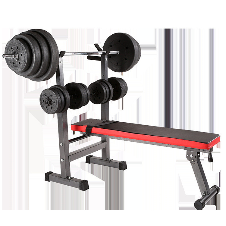 Fitness Adjustable Weightlifting Bed Gym Equipment Barbell Dumbbell Squat Rack Sports Foldable weigh